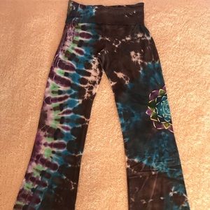 Lotus Flower Tie Dye Yoga Pants